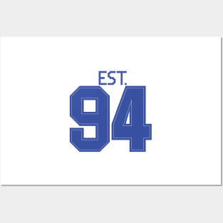 Est. 94 blue Posters and Art